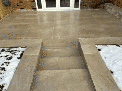 Outdoor porcelain tiles
